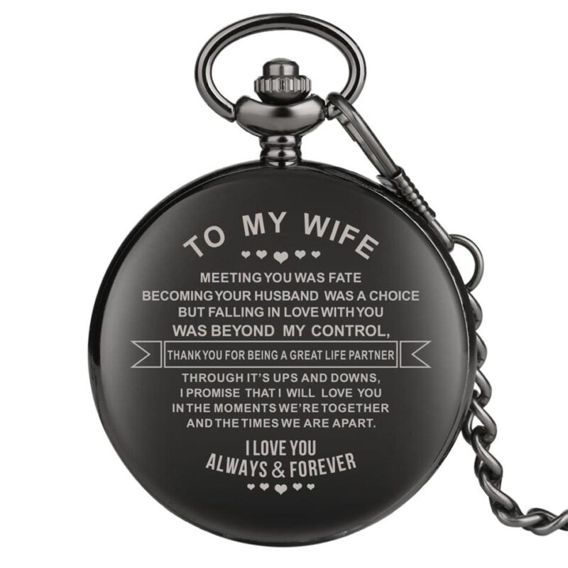 pocket watches for wife to my wife i love you always and forever engraved pocket watch giveme gifts 13731274719293