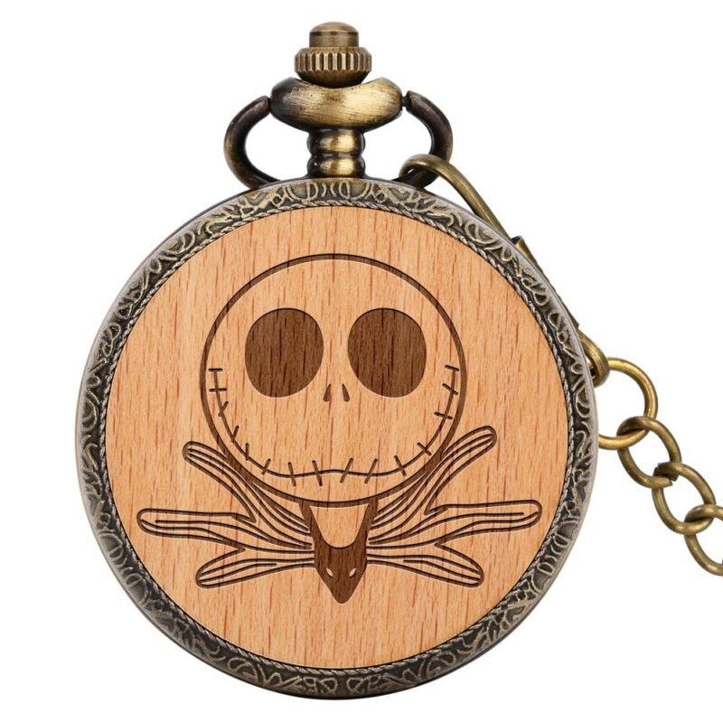pocket watches on festival the nightmare before christmas skull bronze pocket watch giveme gifts 29614609203261