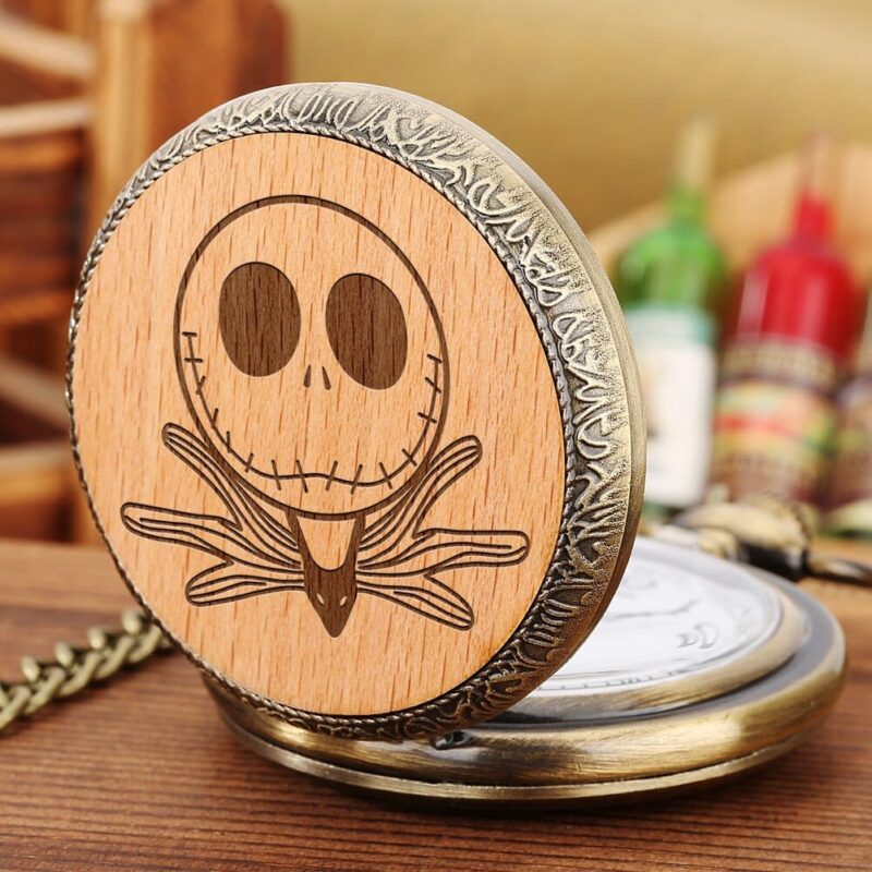 pocket watches on festival the nightmare before christmas skull bronze pocket watch giveme gifts 29614610382909