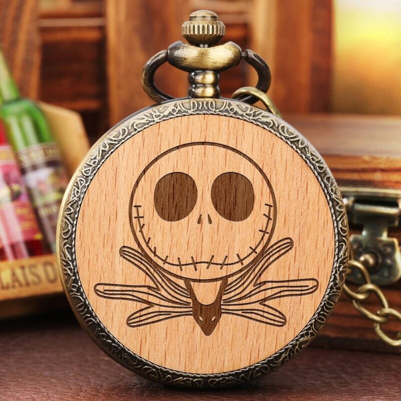 pocket watches on festival the nightmare before christmas skull bronze pocket watch giveme gifts 31080901869629