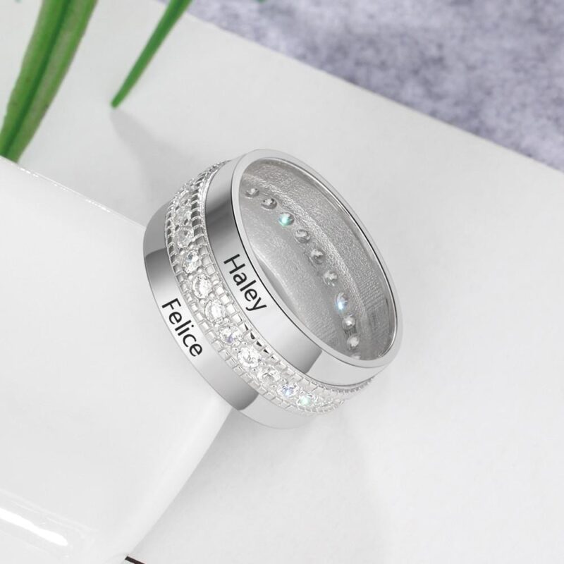 rings 925 sterling silver couple of love customized name ring 925 sterling silver giveme gifts 4755075989565