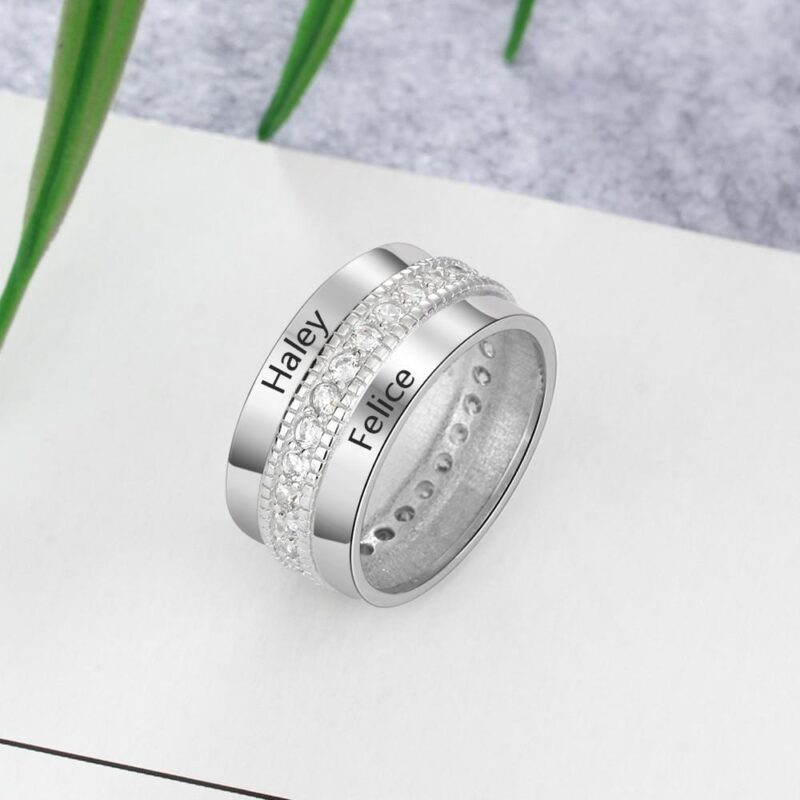 rings 925 sterling silver couple of love customized name ring 925 sterling silver giveme gifts 4755076251709