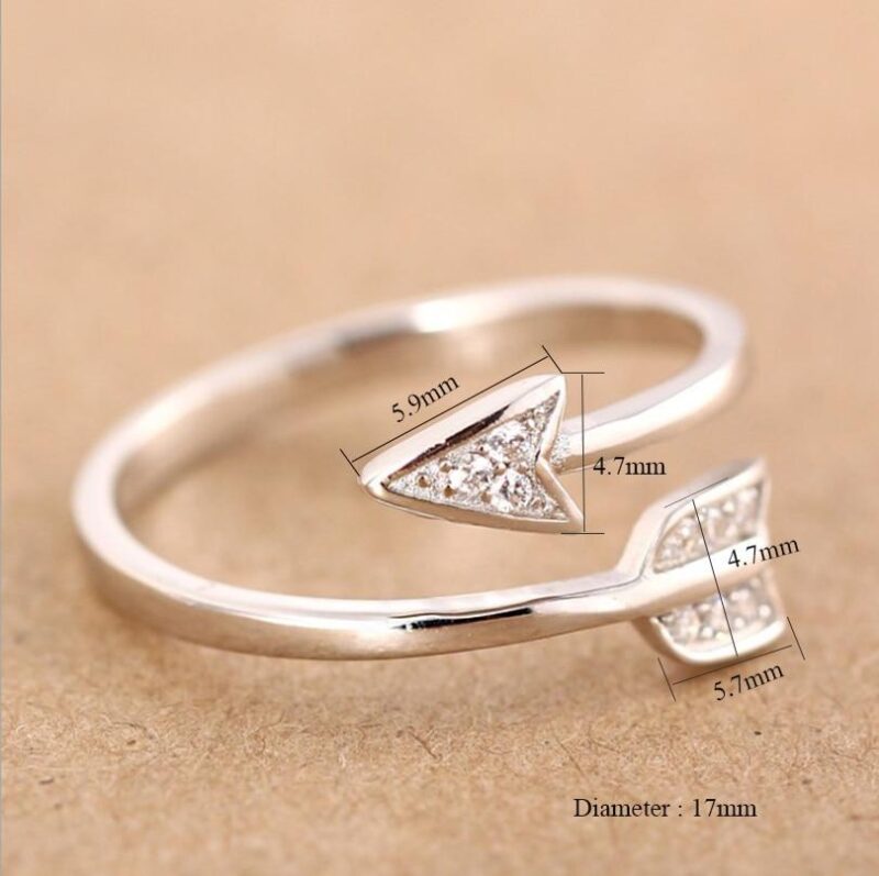 rings arrow crystal resizable ring giveme gifts 4777646194749