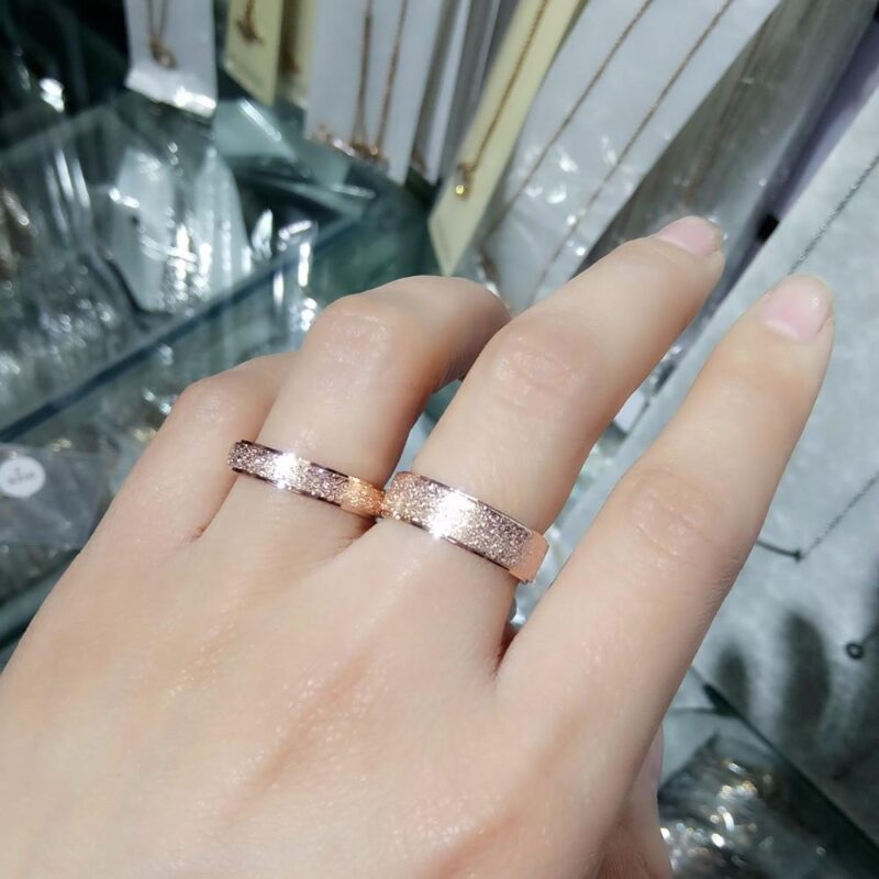 rings rose gold frosted ring giveme gifts 4768946061373