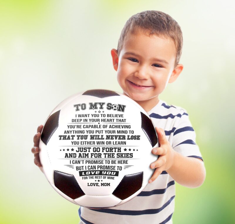soccer ball mom to son you will never lose personalized soccer ball giveme gifts 16757190099005