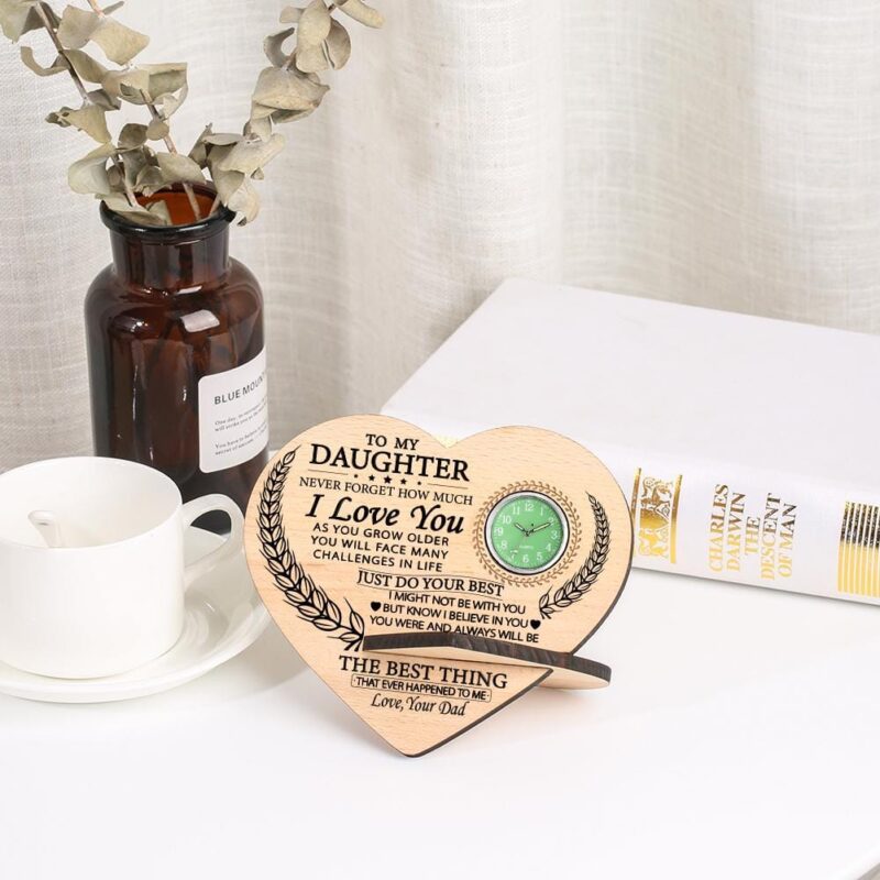 table clocks dad to daughter just do your best wooden table clock giveme gifts 13741281607741