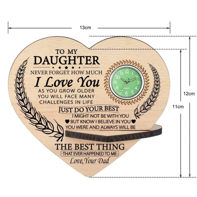 table clocks dad to daughter just do your best wooden table clock giveme gifts 13741281706045