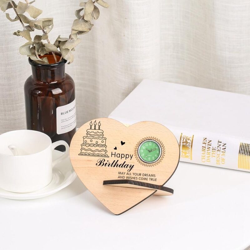 table clocks happy birthday wooden table clock giveme gifts 13707160846397
