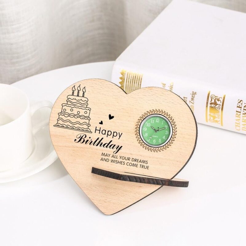 table clocks happy birthday wooden table clock giveme gifts 13707160911933