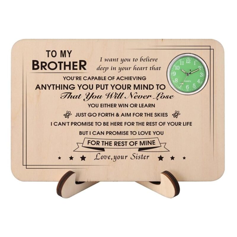 table clocks sister to brother you will never lose wooden table clock giveme gifts 13741949386813
