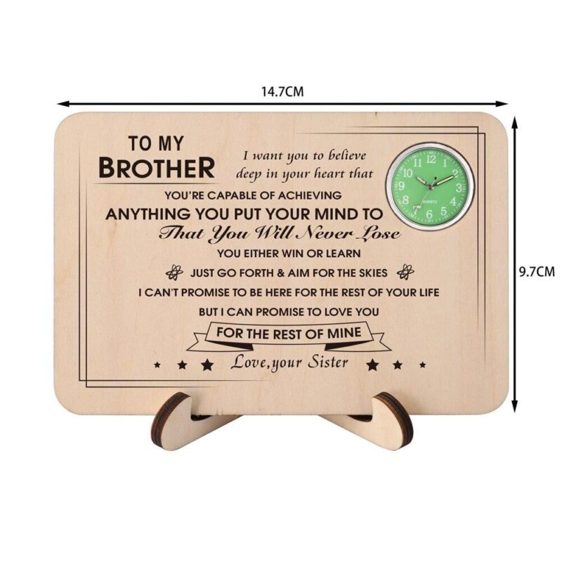 table clocks sister to brother you will never lose wooden table clock giveme gifts 13741949452349