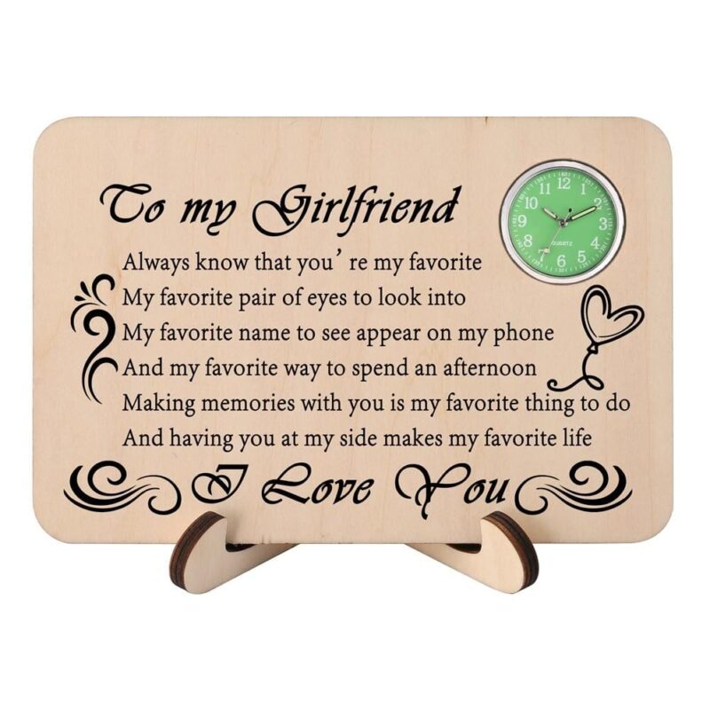 table clocks to my girlfriend i love you wooden table clock giveme gifts 13741362151485