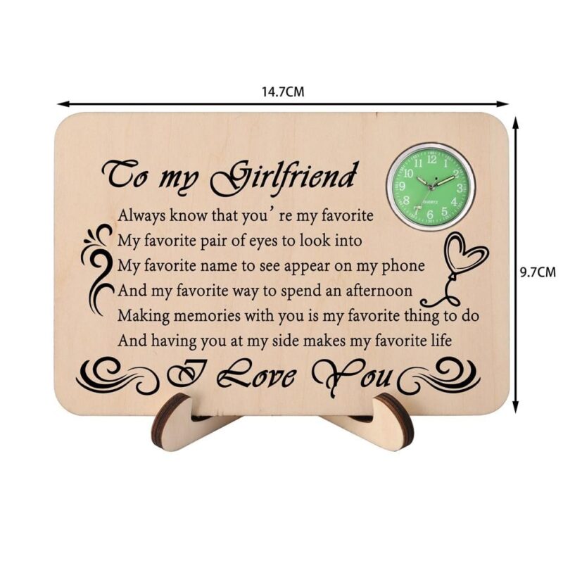 table clocks to my girlfriend i love you wooden table clock giveme gifts 13741383024701