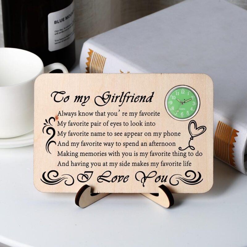 table clocks to my girlfriend i love you wooden table clock giveme gifts 13741383090237