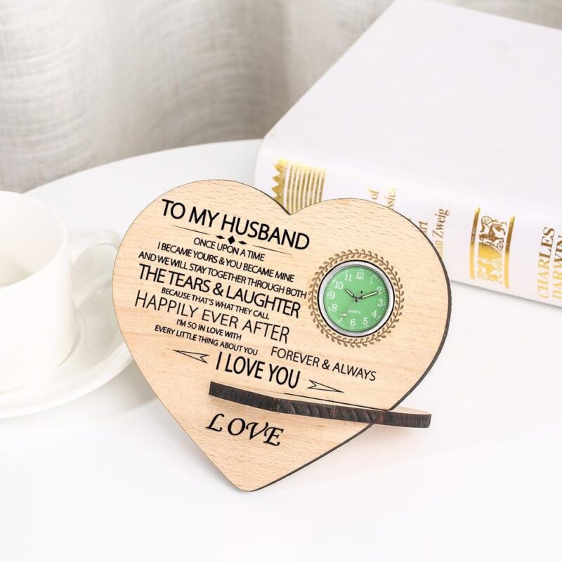 table clocks to my husband i love you wooden table clock giveme gifts 13712059039805