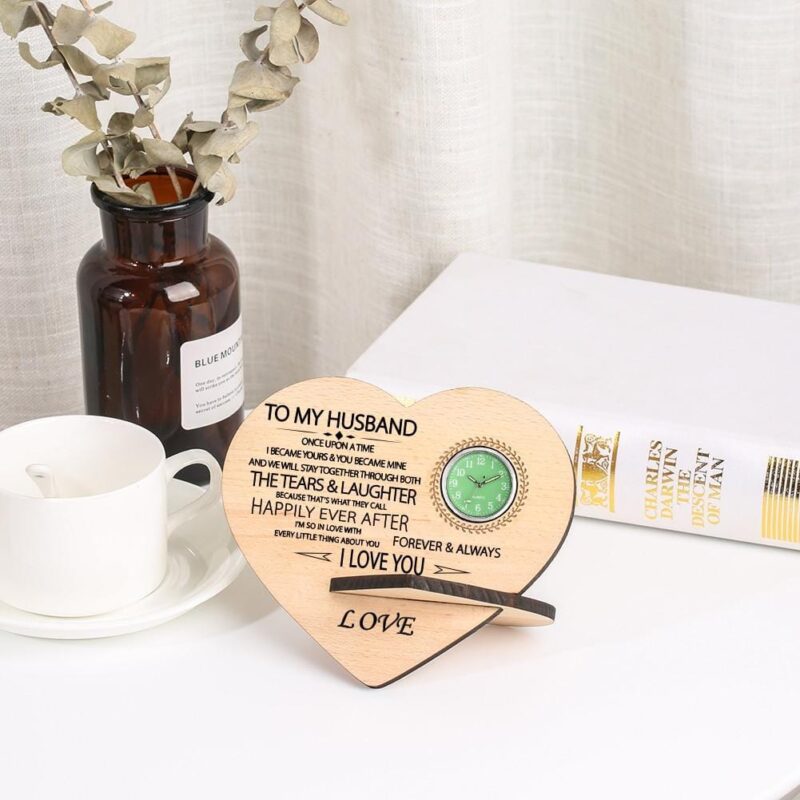 table clocks to my husband i love you wooden table clock giveme gifts 13712142598205
