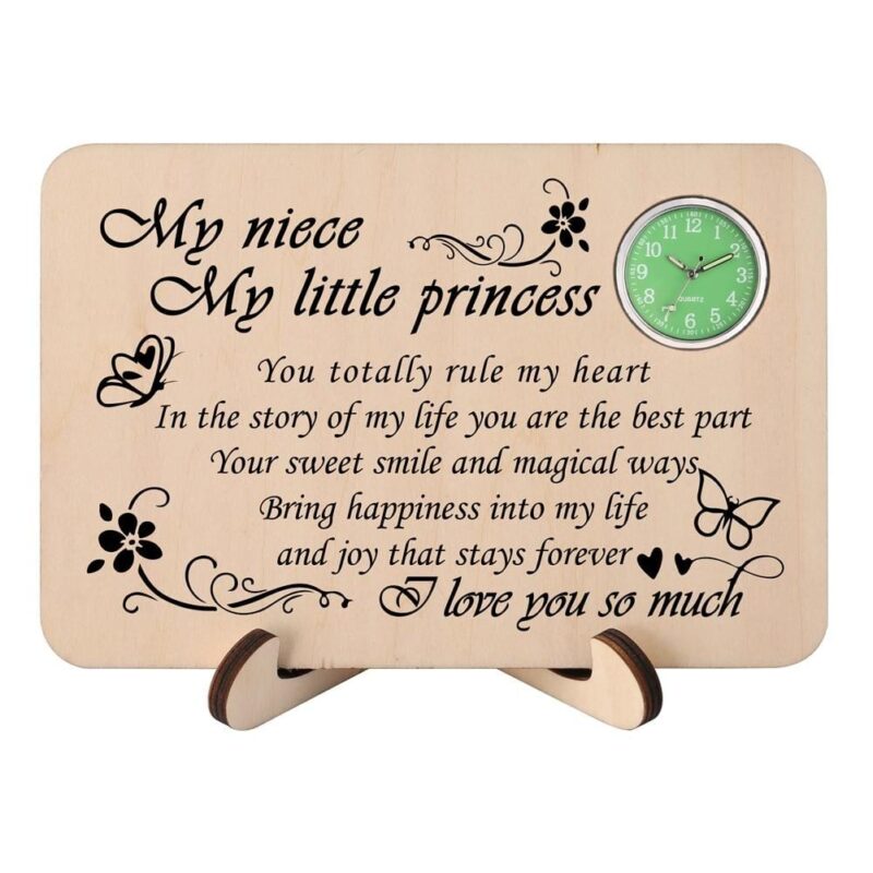 table clocks to my niece i love you so much wooden table clock giveme gifts 13741844693053