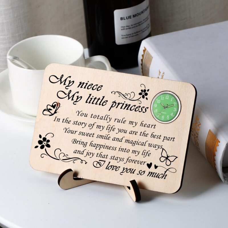 table clocks to my niece i love you so much wooden table clock giveme gifts 31080171896893