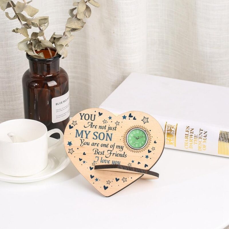 table clocks to my son i love you wooden table clock giveme gifts 13707256725565