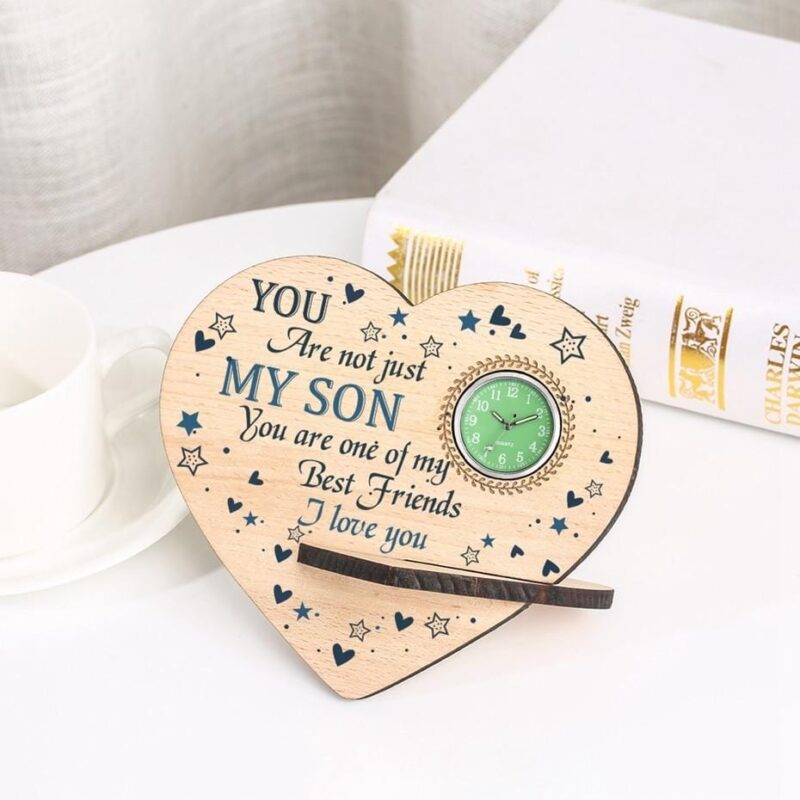 table clocks to my son i love you wooden table clock giveme gifts 13707256823869