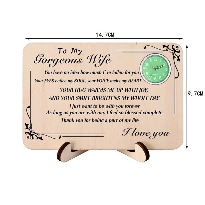 table clocks to my wife i love you wooden table clock giveme gifts 31080209449021