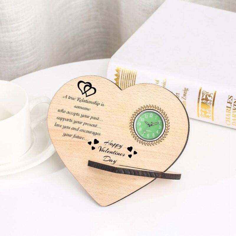 table clocks valentine s day wooden table clock giveme gifts 13708471599165
