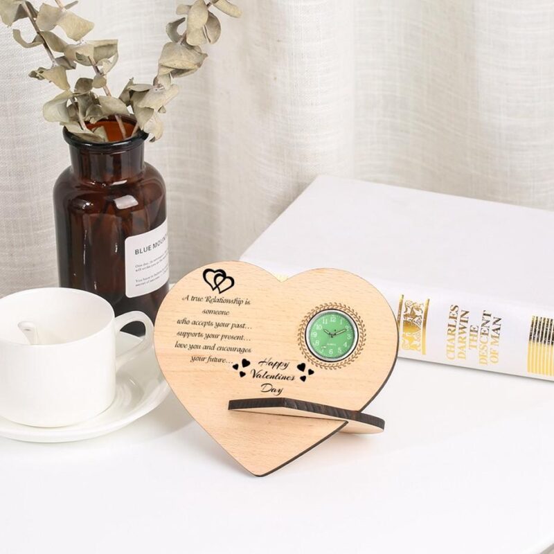 table clocks valentine s day wooden table clock giveme gifts 13708471631933