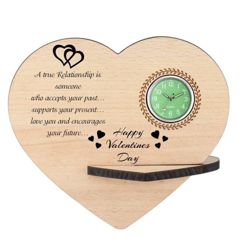 table clocks valentine s day wooden table clock giveme gifts 13708471664701