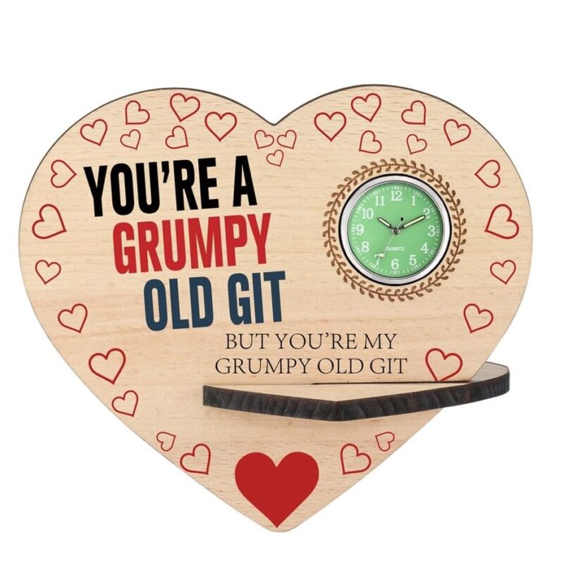 table clocks you are my grumpy old git wooden table clock giveme gifts 13709991313469