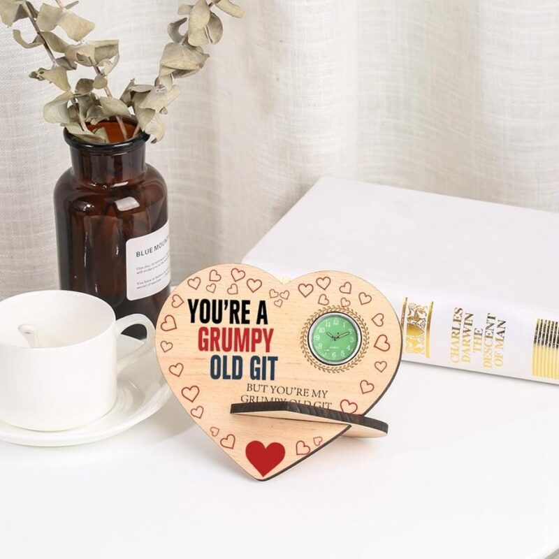 table clocks you are my grumpy old git wooden table clock giveme gifts 13710007369789