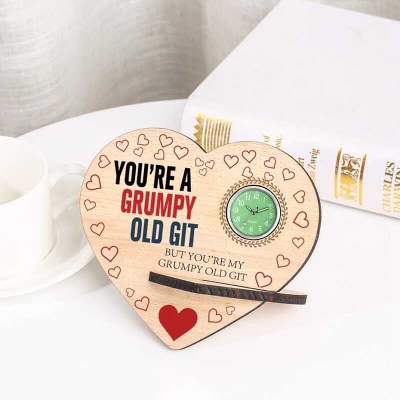 table clocks you are my grumpy old git wooden table clock giveme gifts 13710007402557
