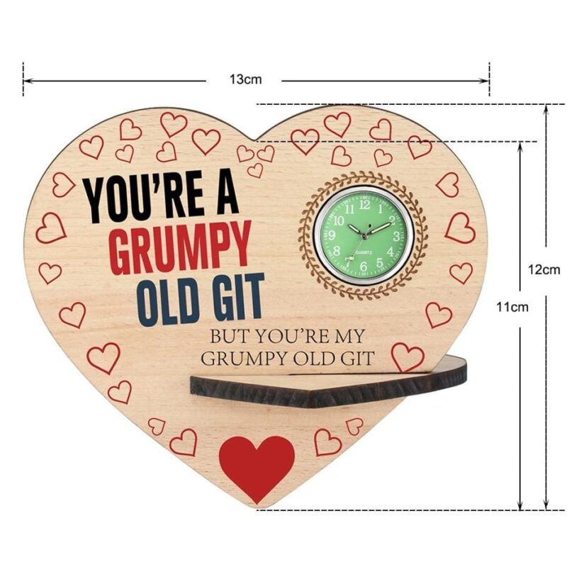 table clocks you are my grumpy old git wooden table clock giveme gifts 13710007533629