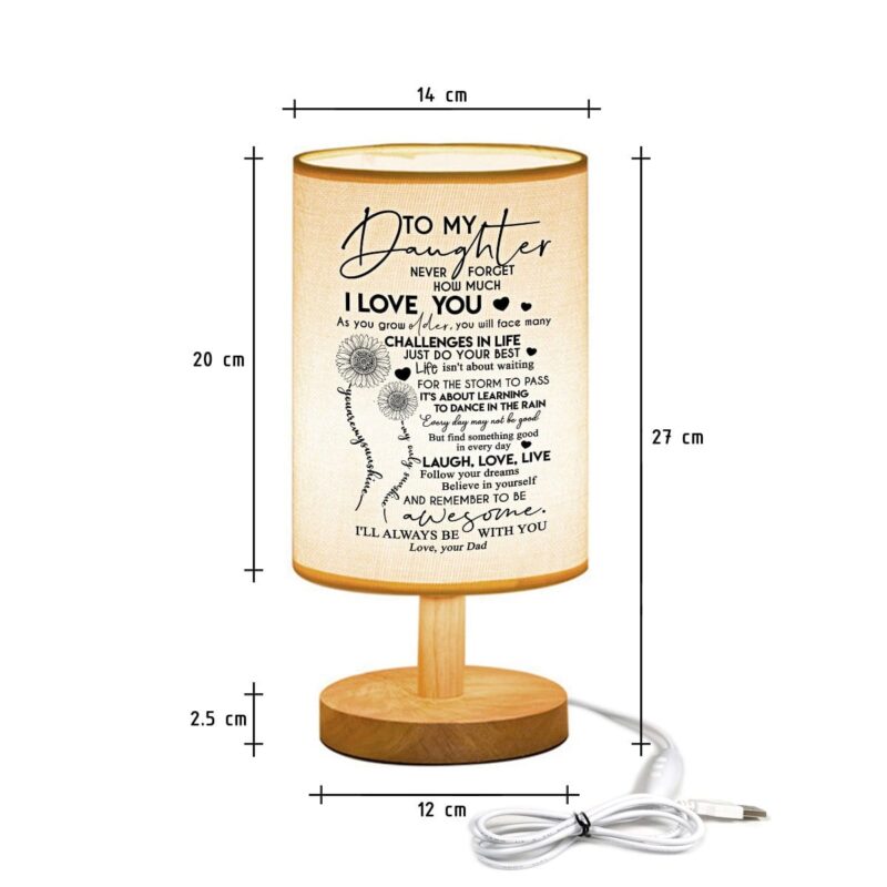 table lamp dad to daughter i will always be with you led wooden table lamp giveme gifts 16732431482941