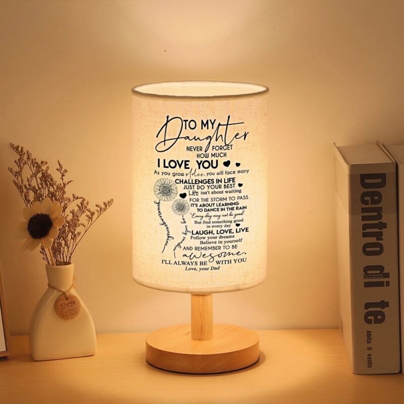 table lamp dad to daughter i will always be with you led wooden table lamp giveme gifts 16732431548477