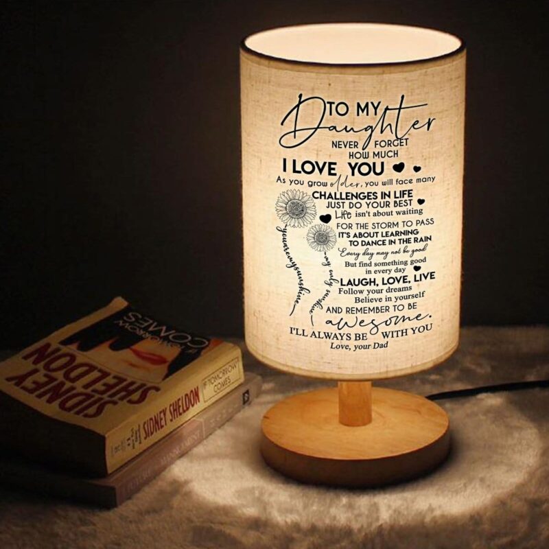 table lamp dad to daughter i will always be with you led wooden table lamp giveme gifts 16732431581245
