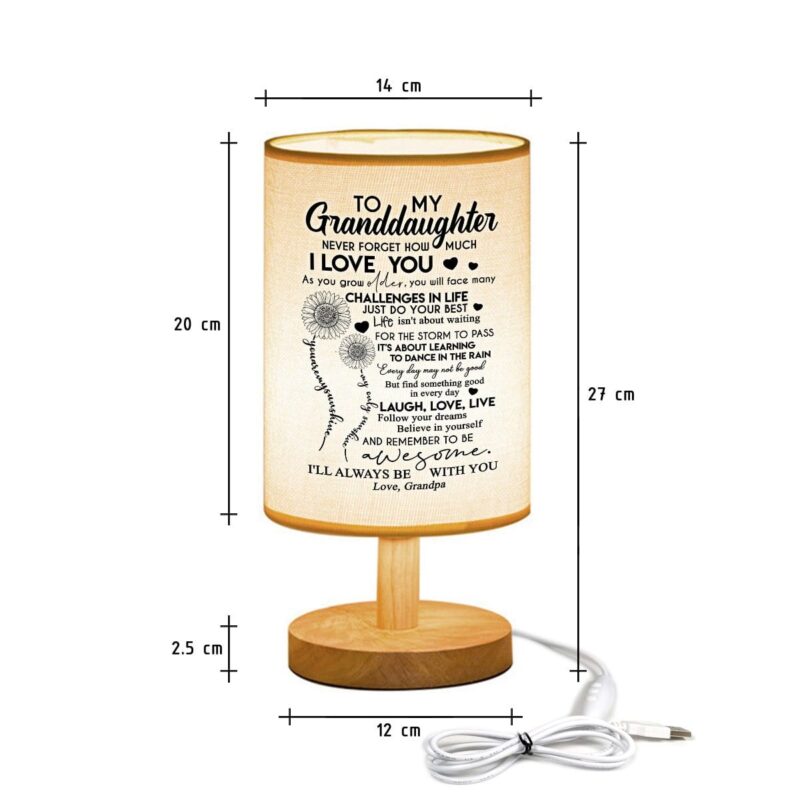 table lamp grandpa to granddaughter never forget how much i love you led wooden table lamp giveme gifts 16604436168765