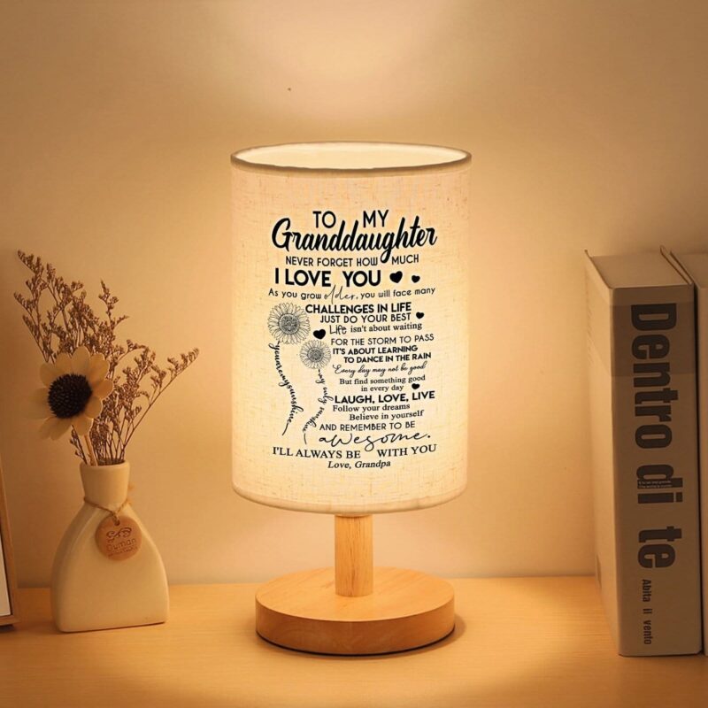 table lamp grandpa to granddaughter never forget how much i love you led wooden table lamp giveme gifts 31080345862205