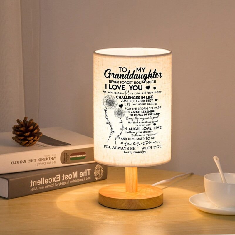 table lamp grandpa to granddaughter never forget how much i love you led wooden table lamp giveme gifts 31080345960509