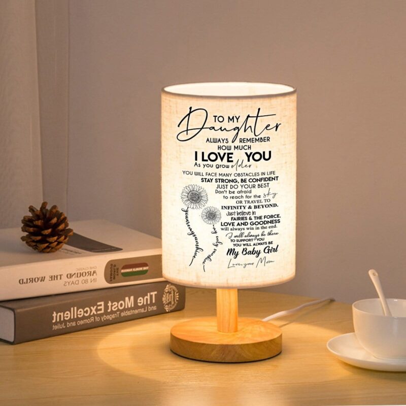 table lamp mom to daughter always remember how much i love you led wooden table lamp giveme gifts 16732404514877