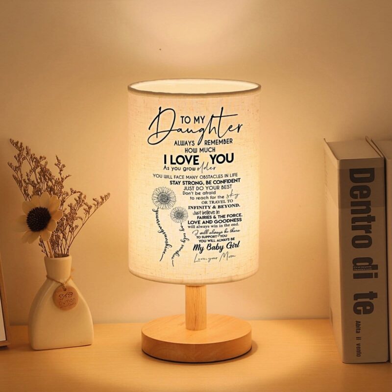 table lamp mom to daughter always remember how much i love you led wooden table lamp giveme gifts 31076476944445
