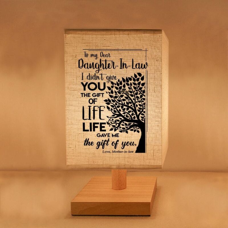 table lamp mom to daughter in law life gave me the gift of you led wood table lamp giveme gifts 16742064980029