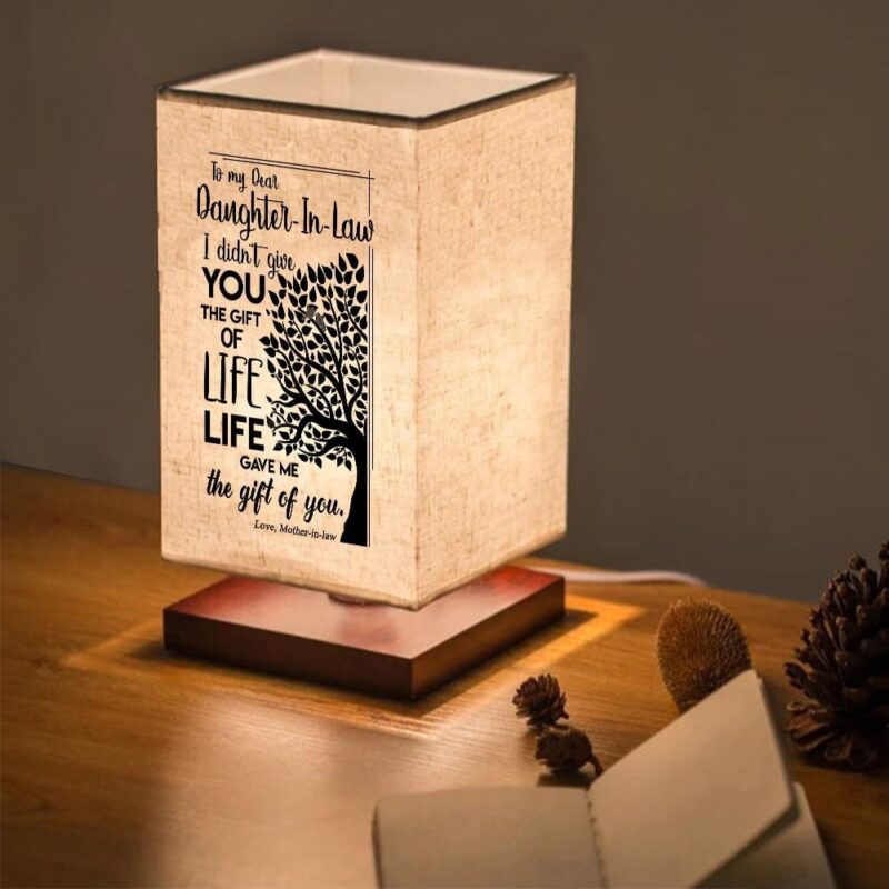 table lamp mom to daughter in law life gave me the gift of you led wood table lamp giveme gifts 16742065045565