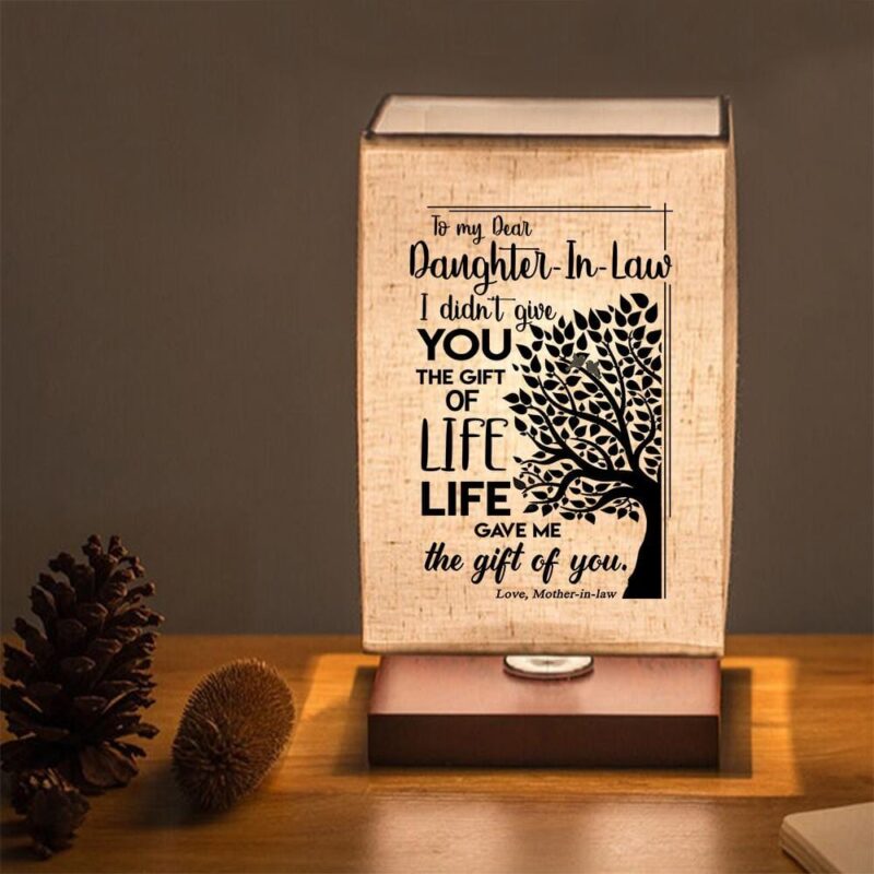 table lamp mom to daughter in law life gave me the gift of you led wood table lamp giveme gifts 16742065111101