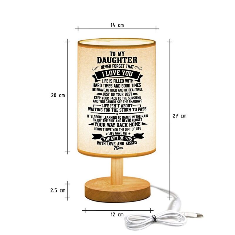 table lamp mom to daughter never forget that i love you led wooden table lamp giveme gifts 16597601288253