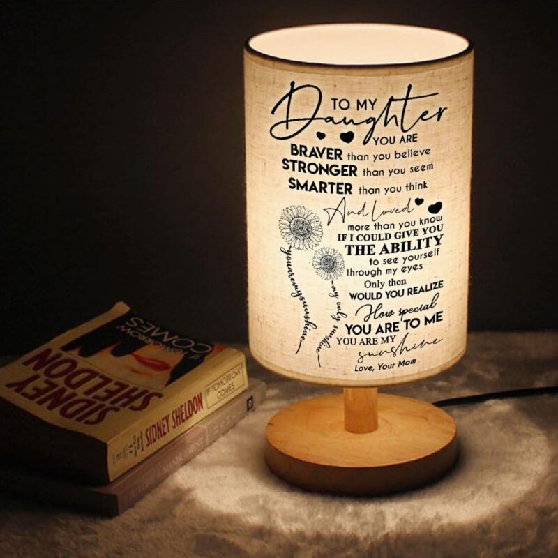 table lamp mom to daughter you are my sunshine led wooden table lamp giveme gifts 13663954894909