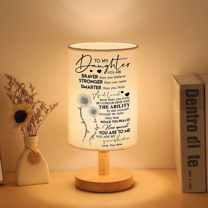 table lamp mom to daughter you are my sunshine led wooden table lamp giveme gifts 13663954927677