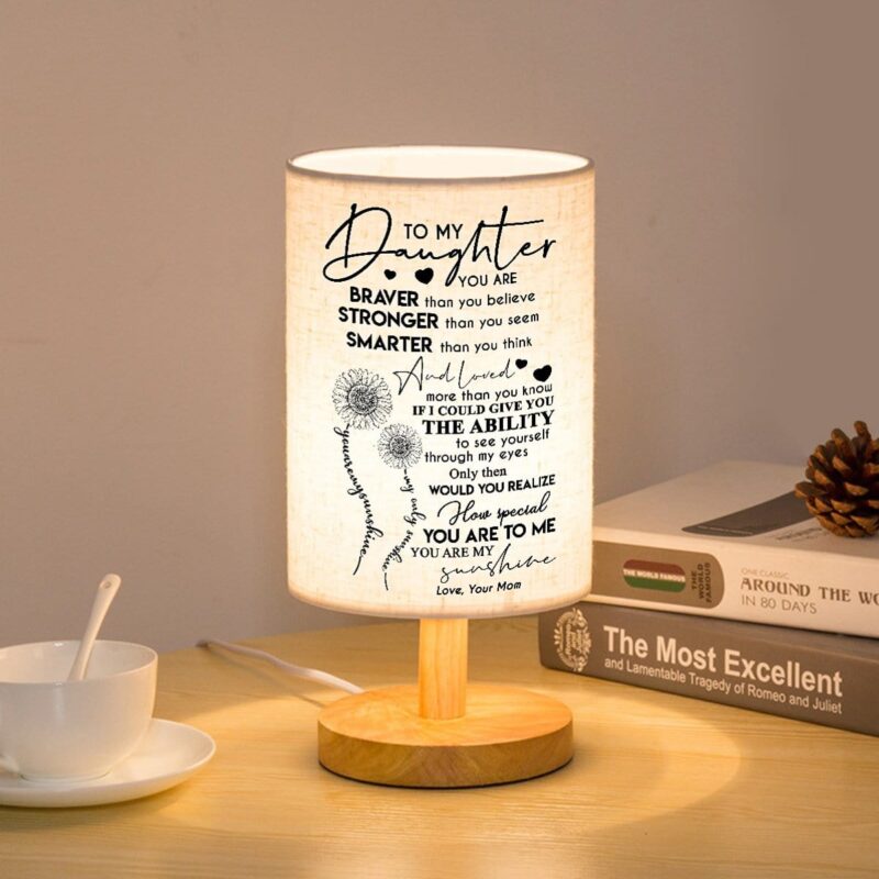 table lamp mom to daughter you are my sunshine led wooden table lamp giveme gifts 13663954960445