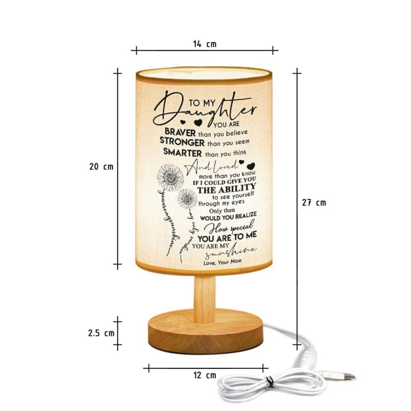 table lamp mom to daughter you are my sunshine led wooden table lamp giveme gifts 13663954993213