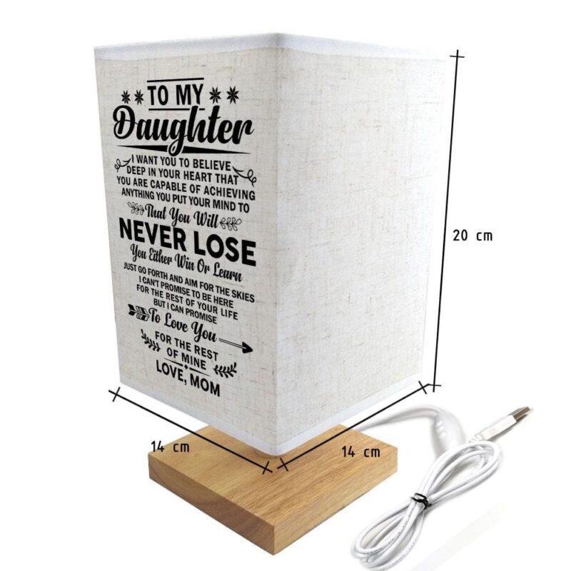 table lamp mom to daughter you will never lose led wood table lamp giveme gifts 16740019634237
