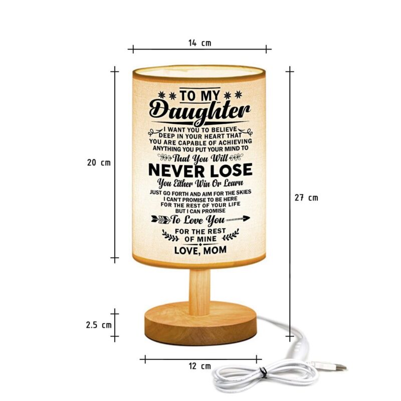 table lamp mom to daughter you will never lose led wooden table lamp giveme gifts 16596246495293